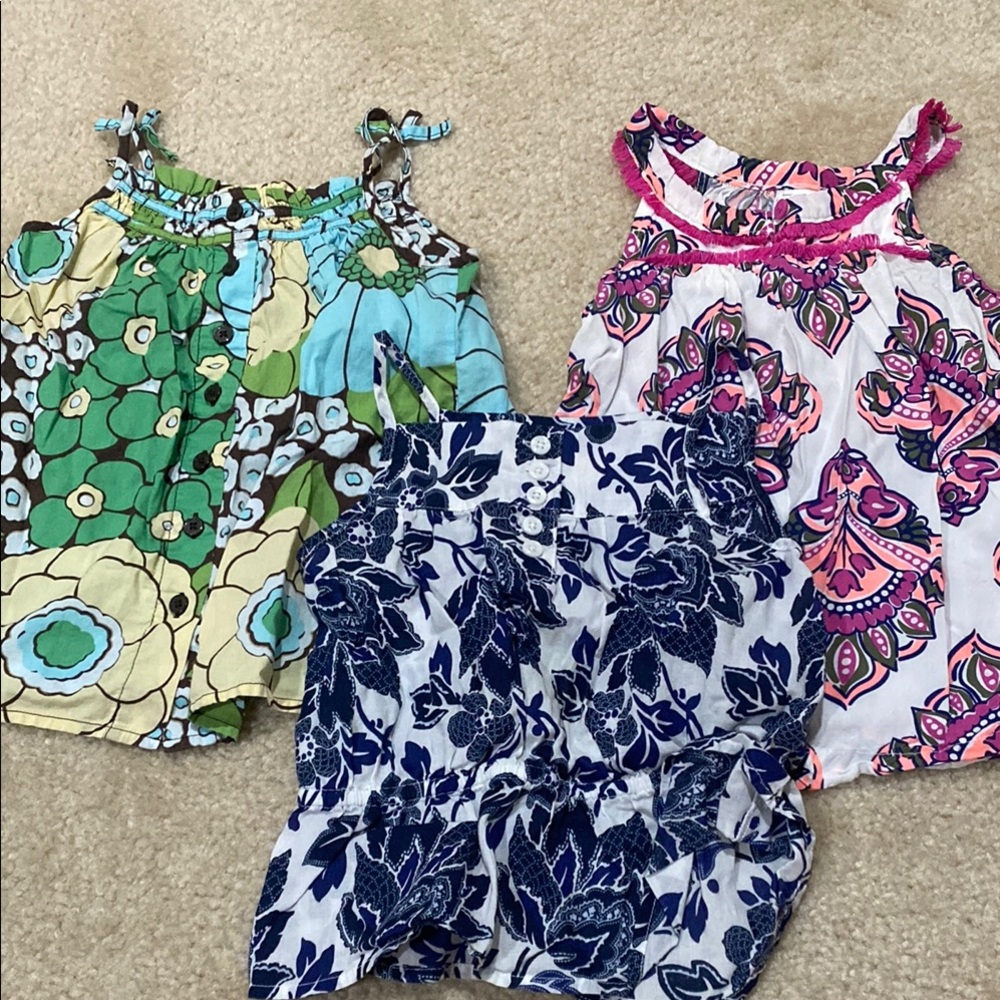 Floral and Paisley Baby tops Set